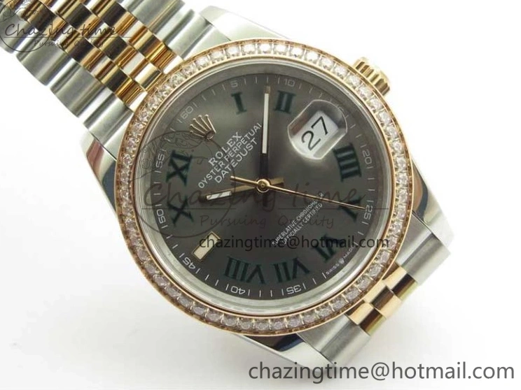 BP Bracelet Roman Dial on 36 Best Edition 1:1 DateJust SS Gray Maker RG Jubilee 126281 0418
